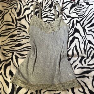 Abercrombie and Fitch Gray lace tank cami